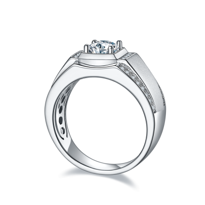 1.0ct s925 Original Moissanite Mens Delicated Ring