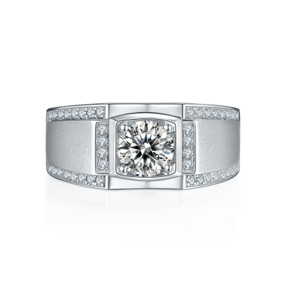 1.0ct s925 Original Moissanite Mens Delicated Ring
