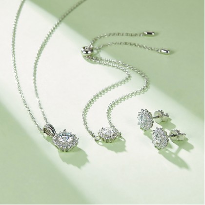 s925 Certified Moissanite Isabella Set Series Jewellery