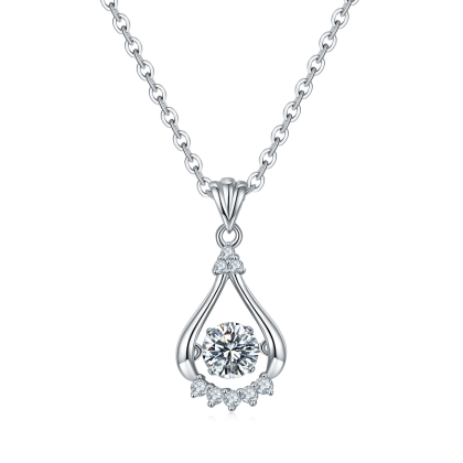 s925 Dancing Diamond Original Moissanite The Holy Grail Necklace