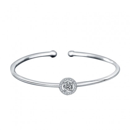 s925 Certified Moissanite Melosi Ladies Bangle
